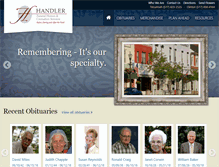 Tablet Screenshot of handlerfuneralhomes.com